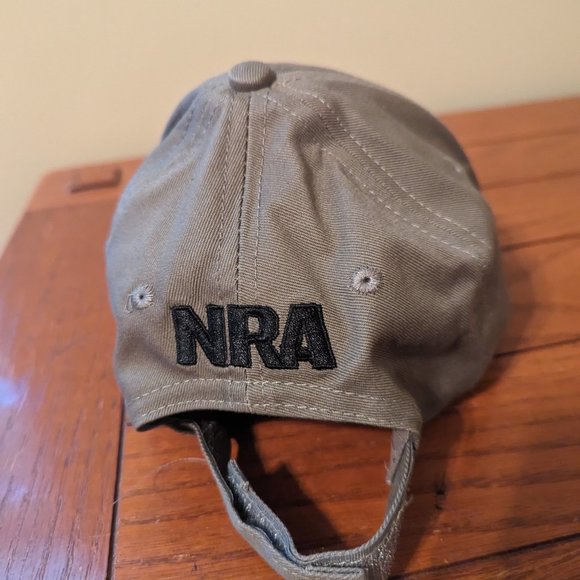 NRA Hat Men's Embroidered Eagle Strap Back Baseball/Trucker Cap Khaki/Olive - Picture 4 of 8